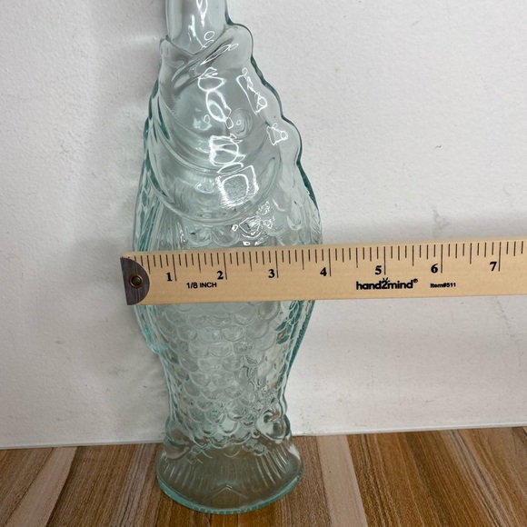 Pescenvino Vintage 13" Italian Glass Fish Shaped Antinori Wine Bottle Decanter - Picture 7 of 7